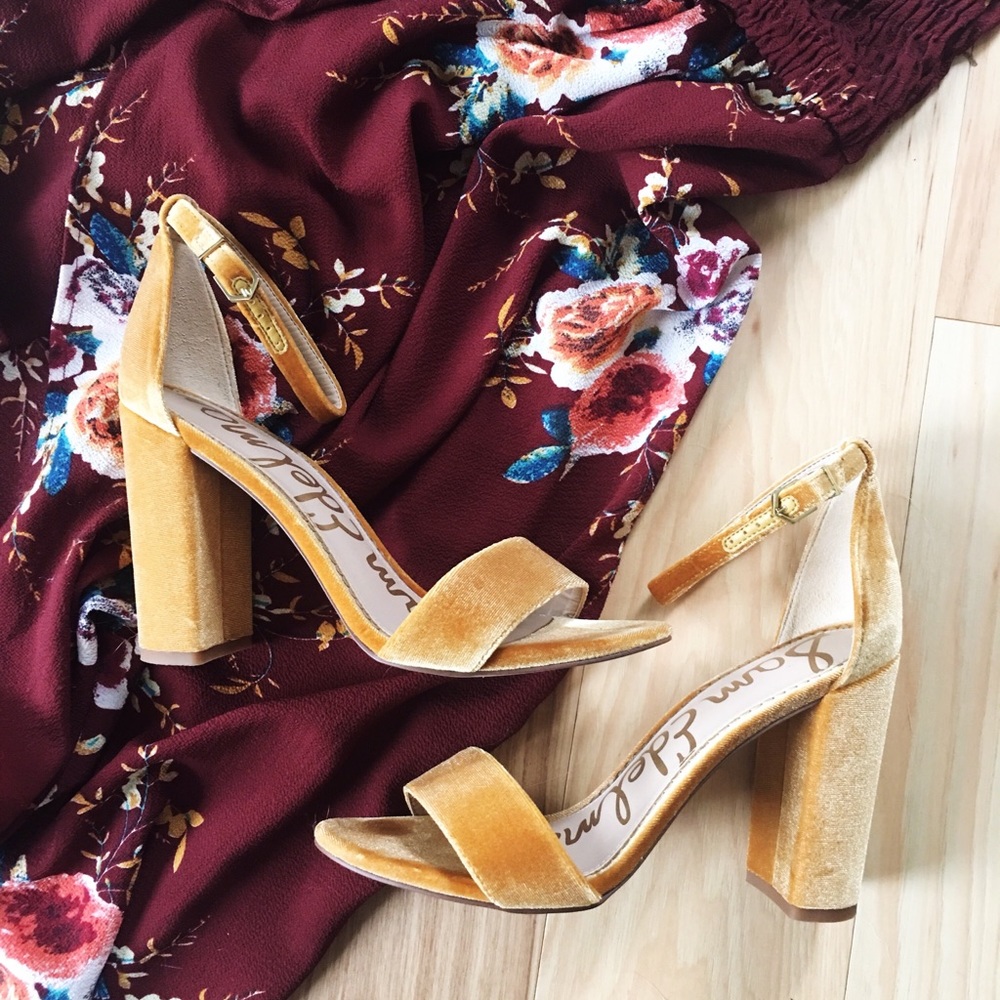 Yaro Block Heel Sandal - Velvet